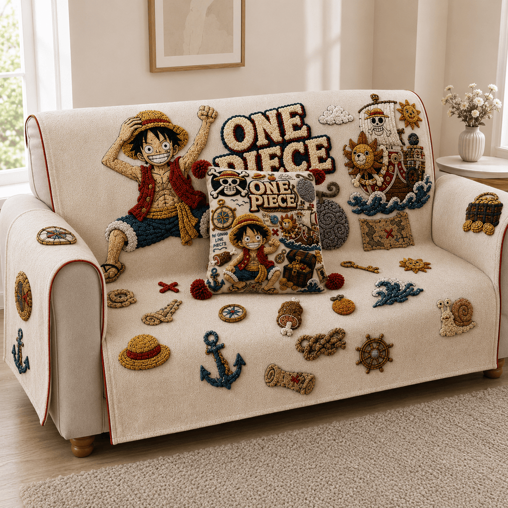 OPC Tufted Sofa Cover & Pillow Set DNBN